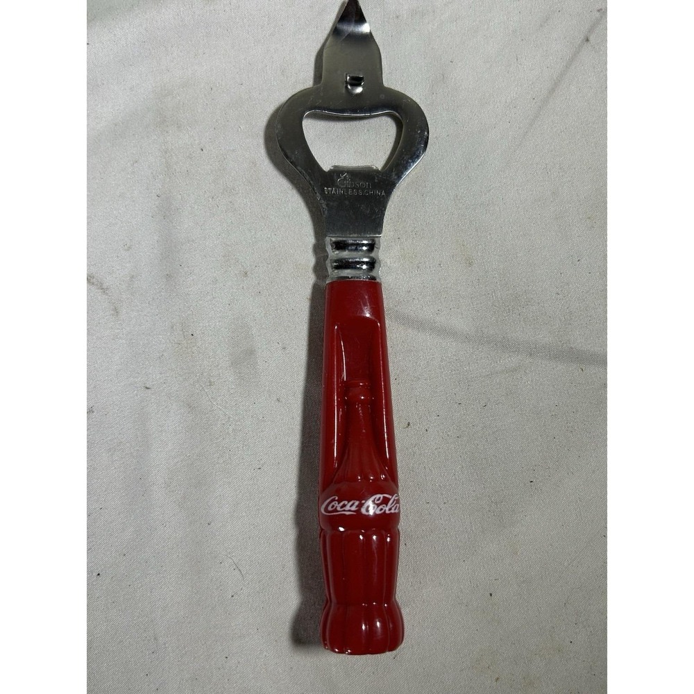 Vintage COCA COLA Can & Bottle Opener Gibson Stainless 7"